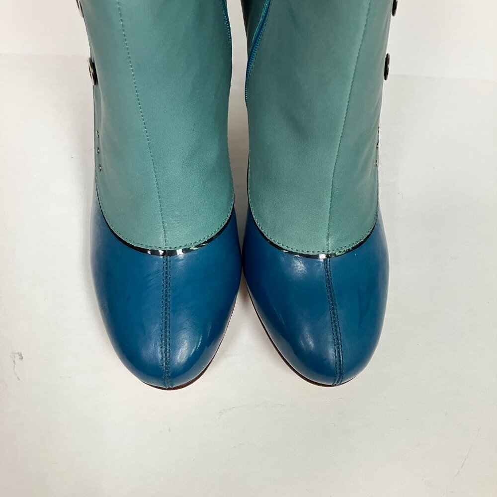 *BRAND NEW!* Fluevog 2017 Miracles ASCENSION, Blue, Size 9.5 (narrow TTS). - Picture 2 of 15